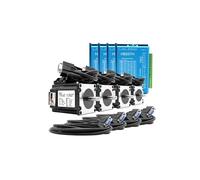 4-Kit Nema 23 Stepper Motor: 3.5A 1.2N 2.2N 3N 2-Phase Closed Loop Motor + HBS57H Hybrid Driver + 350w36v Power Supply + MACH3 CNC Board(4axis 1.2N,With 2pcs power)