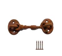 4" knotted Cast Iron Cabin Hook Rust by Ironmongery World