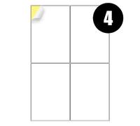 4 Labels Per A4 Sheet, 50 Sheets 200 Sticky Label, Printable Sticker Paper, iSOUL Matte Self Adhesive Address Mailing, Shipping, Postage, Laser & Inkjet Printer Compatible [Quickdry]