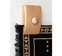 4 Large Quilt Hangers for Wall for Display, Wooden Rug Hangers for Wall Hangings, Decorate with Your Blanket and Tapestry Hangers (Light, 4 Large Clips with Hardware)