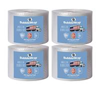 4 large rolls of Bubble Wrap total 700 feet, small bubbles 3/16 cushioning, 700 ft, heavy duty, perforated Every 12" Made in the USA by American Bubble Boy, bulk packaging wrap for moving and shipping