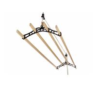 (4 Lath Black, 1.9m) Pulley Clothes Airer Ceiling Maid Victorian Laundry Rack Maiden Kitchen Dryer 4,6,7 Laths with & without laths