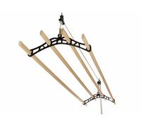 4 Lath Victorian Ceiling Mounted Black Clothes Airer Kit - 2.4M Long By Lowenergie