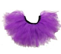 4 Layer Funky Neon Ruffle Fairy Tutu Various Sizes Fancy Dress Fun Run Hen Night (Women: One Size, Purple)