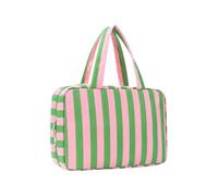 4-Layer Hanging Striped Toiletry & Makeup Organizer Bag, Portable Lightweight Travel Toiletry Bag, for Daily Weekend Vacation Camping Shower Closet Suitcase Storage