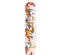 4-Layer Stuffed Animal Storage Tube - 49.2" Tall Transparent Toy Organizer for Plush Dolls, Space-Saving Vertical Holder for Bedroom, Playroom & Living Room Decor (Sturdy PP Material) (51.2" pink)
