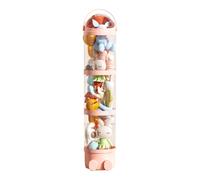 4 Layers Soft Toy Storage Tube 28x162cm Stuffed Animal Storage Tall Bucket Dustproof Vertical Cute Space Saving Cuddly Toy Organizer Rack for Playroom Bedroom Home Decor