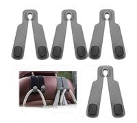 4 Leather Car Seat Back Organiser Hooks, Car Accessories Interior for Storage, Headrest Hooks for Car Interior Accessories, Durable Car Accessories for Women and Families
