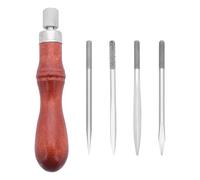 4" Leathercraft Sewing AWL Kit Sewing HANDLE HOLE PUNCHED TOOLING TOOLE LEATHER SEWING HAND STITCHING