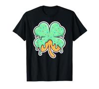 4 Leaves Clover Ice Cream Drip Shamrock St Patricks Day T-Shirt