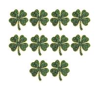 4 Leaves Clovers Brooch Pin, Gold Tone Enameled Accessory | 4 Leaves Clovers Enameled Jewelry Accessory for Irish Celebration and Everyday Wear