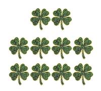 4 Leaves Clovers Designs Brooch Pin Gold Tone Alloy Enameled Jewelry Accessory for Irish Celebration and Everyday Wear Gift Clovers Jewelry