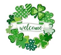 4 Leaves Clovers Pendant for Patricks Celebration Holiday, A