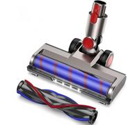 4-LED Lights Head for Dyson V7 V8 V10 V11 V15 Vacuums, Motorised Brush Attachments Motorhead Bristles with Interchangable Soft Roller for Hard Floor & Carpet, Flexible Spare Parts Accessories