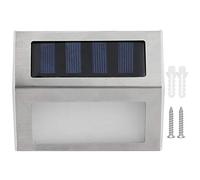 4 LED Solar Step Lights Outdoor Stair Illuminates Lights Waterproof LED Wall Lamp for Fence Patio Path Yard Walkway