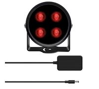 {4 LED Waterproof } IR Illuminator High Power Wide Angle Long Range Infrared Light, 120ft 850nm IR Flood Lights with Power Adapter for Night Vision CCTV & IP Security Camera, Outdoor/Indoor Use