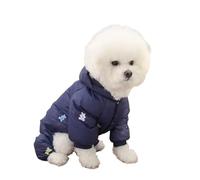 4-leg Cotton Dog Jumpsuit Winter Warming Pet Dog Clothes For Small Dogs Costumes Thickened Dog Coats Terrier Bulldog Yorkshire(Blue,XL)