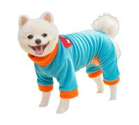 4 Legs Pet Apparel Size S Lake Blue Cozy Polyester Outfit For Fall Winter Season Outdoor Activities Polyester Pet Apparel Machine Washable