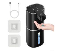 4-Level Bathroom for Abs Kitchen Commercial Use Capacity with Adjustable Dispensing Touch- Sensor - Automatic Wall-mountable Foam Soap Dispenser Body 380ml(Black Gel)