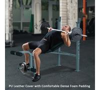4-Levels Adjustable Weight Bench Training Workout Flat Gym Chest Leg Arm Bench w/4 Incline Postions-Black - HOMCOM | TJ Hughes Black
