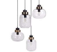 4 Light Glass Pendant Lamp Light Grey ZAYANDE