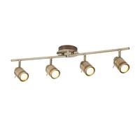 Antique Brass Bathroom Vintage 4 Lamp Split Bar Ceiling Spotlight IP44