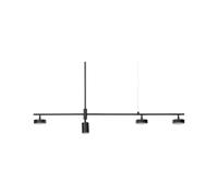 Beliani 4 Light Metal Led Pendant Lamp Black Foyle