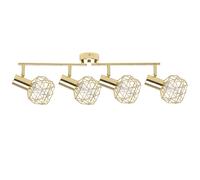 Beliani 4 Light Spotlight Metal Bar Gold Chenab