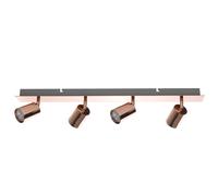 Beliani 4 Light Spotlight Tigris Adjustable Metal Copper, Brown