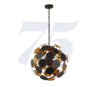 Ceiling Light Black Discus 6 Pendant Gold Searchlight 3076-6BG