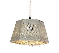 4-Lights Creative Loft Retro Hemp Rope Pendant Ceiling Lightspastoral American Country Wrought Iron Hanging Lighting E14 Base Restaurant Industrial Wind Chandelier Light for Bar Coffee Shop,25Cm