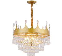 4-Lights E14 Postmodern Bedroom Light Crystal Pendant Lamp Personality Amen Iron Chaner for Living Room Atmosphere Red Restaurant Simple French Ceiling Hanging Lamps,d