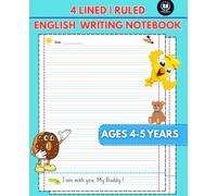4 Line English Writing Practice Notebook for Kids: Handwriting Practice Book of 70 Pages for Nursery, LKG and Early Learners (Ages 4-5)