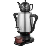 4-liter Electric Kettle,Electric Turkish Tea Maker & Stainless Steel Teapot with Automatic Shut-Off and Boil-Dry Protection for Russian and Turkish Teas(Black)