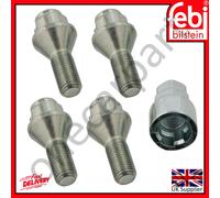4 Locking Hub Wheel Nut Lugs Febi 27051 For Alfa Romeo Citroen Fiat Lancia