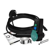 4 m frost protection heating cable set, FI circuit breaker, aluminium adhesive tape, 2 x cable ties