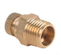 /4" Male NPT Brass Air Compressor Tank Drain Petcock, Manual Straight-Through Water Moisture Valve with Copper Seal, for Electric Power