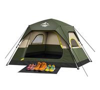 4 Man Camping Tent, Waterproof Pop Up Tents for Camping with Rainfly, 60s Easy Setup, Portable Large Instant Tent for Family Camping, Outdoor, Hiking