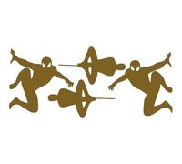 4 Man in a Spider Superhero Costume Small Light Switch Sticker/Cars/Laptop/Water Bottles/Wall Decal (Gold)