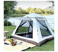 4 Man Tent Waterproof Waterproof,Double Doors and Four Windows Blackout Tent, Practical and Lightweight Waterproof Tent, for Family,Outdoor,Hiking and Mountaineering 4 People