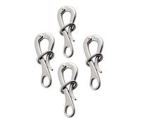4” Marine Stainless Steel 316 Boat Pelican Hook & Eye with Quick Release Link, Life Rafts Ship Link Shackle Lifeboat Climbing Buckle (4Pack)