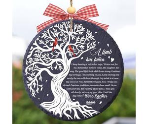 4" Memorial Christmas Ornament 2026, A Limb Has Fallen Stone Keepsake, Cardinal Gifts for Women, Sympathy Cards, Bereavement Gifts Loss Grandpa Grandma Mom Dad, Decorative Hanging Ornaments HOT8