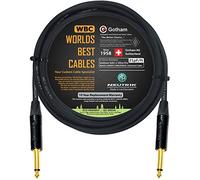 4 Meter - Gotham GAC-1 Ultra Pro - Premium, Low-Capacitance (21 pf/Ft) Guitar Bass Instrument Cable - with Straight to Straight 6.35mm Neutrik Gold Plated TS Connectors