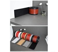 4 Meter Soft PVC Skirting Board Waterproof Wall Edge Trim with Glue for Home Improvement and Building Hardware(Dark Brown)