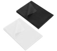 4 Meters Fusible Interfacing Fabric 30g/m² Lightweight Nonwoven Fabric 200 x 100 cm Black White Single Sided Iron On Interfacing for Sewing Crafts Making Clothes