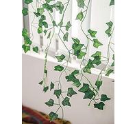 4 metre Long 14 feet Artificial Ivy Garland Fake vine UV Resistant Green Leaves Fake Plants Hanging Vine Plant for Wedding Party Garden Wall Decoration