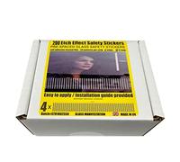 4 METRES GLASS MANIFESTATION ETCH EFFECT PRE-SPACED FROSTED PATTERNS SHOP WINDOW SAFETY STICKERS PATIO DOORS WINDOWS AWARENESS