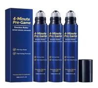 4-Minute Pre-Game Erection Roller, Vitality Erection Roller, Fast Acting Formula, Natural Active Ingredients, Long-lasting, Boosting Men's Confidence (3pcs)
