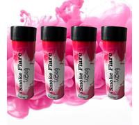 4 Mix Smoke Flares 60 seconds perfect for wedding birthday or any other occasion pull ring ignition (pink)