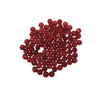 (4 mm / Dark Red) Glass Beads - Craft Beads Glass Faceted Crystal Diamond Look Hole Beads for Crafts Threading Bracelets Dream Catcher Colourful Set DIY Small Large Kids Jewellery